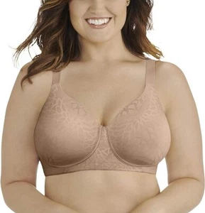 Vanity Fair Beauty Back 71380 Full Figure Wirefree Bra Beige Lace 36C 36D 38D - Picture 1 of 6