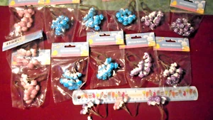 226 pcs. Lot Mushrooms w/Blue-Pink-Purple Caps Miniatures Fairy Garden Crafts - Picture 1 of 6