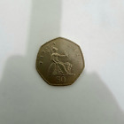 50 Pence in United Kingdom , England Fifty Pence Coins (Money , Currency ) 2001