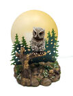 Blow Mold Hunter Owl Silhouette Moon Table Lamp Vintage Collectibles Light 7.5"