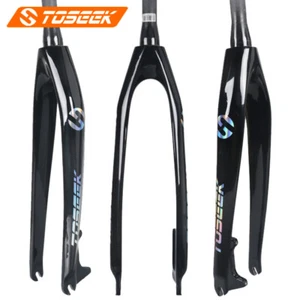 TOSEEK Carbon Fiber Bicycle Fork Mtb 26 /27.5/29er Tapered Mountain Bike Fork - Picture 1 of 8