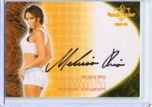 2015 Benchwarmer Happy Thanksgiving Autographs Melissa Riso Black Ink Auto