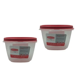 2 x Rubbermaid Easy Find Vented Lid Food Storage Containers, 7-Cup, Red - NEW! - Picture 1 of 6