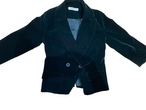 coco blanc green velvet blazer size 2-3 - Picture 1 of 2