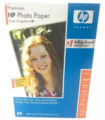 HP Inkjet Photo Paper Card Premium Glossy 4 x 6 100 Sheets - Image 1 of 4