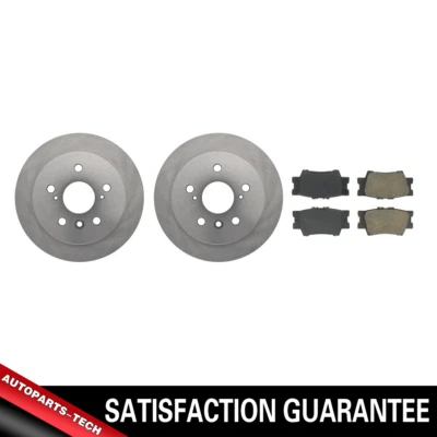 Rotores de freno traseros centrados y pastillas de freno metálicas 3 piezas para Lexus ES350 Foto 1 de 4