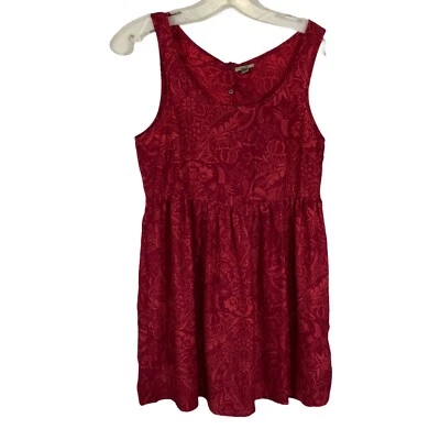 Blusa Top Ecote Mujer Talla S Roja Floral Sin Mangas Peplum Foto 1 de 2