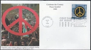 US Scott #3188m Celebrate the Century-1960s "Peace Symbol", FDC - Picture 1 of 1