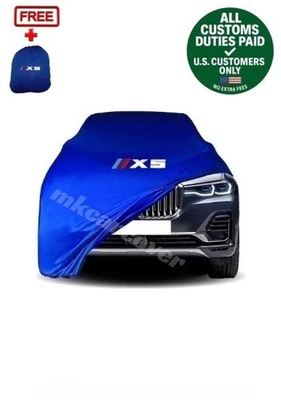 Blue Car Cover For Bmw X5 Class Dust Proof Windproof  Combing Indoor Car Cover Foto 1 de 4
