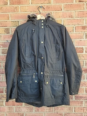 Barbour Kelsall Waxed Jacket Parka Olive LWX0303OL71 Women's 10 US (NWI) - Image 1 of 4