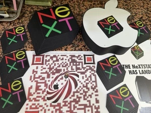 NeXT Computer LOGO 6" LARGE 3-D print and Neodymium Magnet for fridge Steve Jobs - Afbeelding 1 van 13