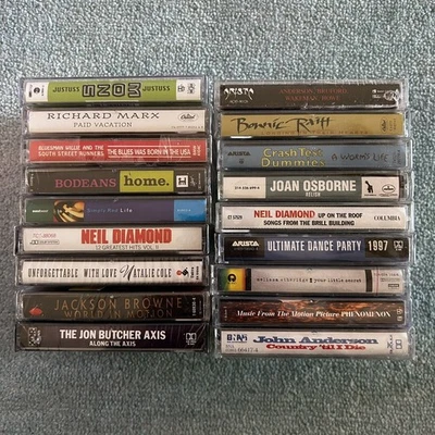 Sealed Cassette Tape Lot Bodeans Jackson Browne Crash Test Dummies Anderson Bruf - Image 1 of 4