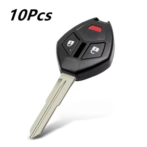 10Pcs Key Case Shell 3 Buttons For Mitsubishi Eclipse Lancer Galant Outlander - Picture 1 of 6