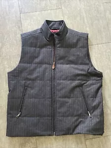 Brooks Brothers Gray Stripe Thermore Jacket Vest Sleeveless Size XL MSRP$248 - Picture 1 of 7