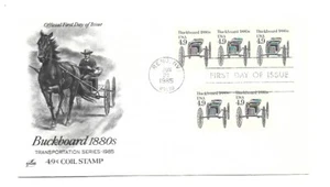 2124 Buckboard 4.9c 1880 serie trasporti ArtCraft FDC - Foto 1 di 1