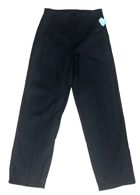 Pantalones de vestir clásicos negros de lino talla 8 Hillard And Hanson para mujer nuevos con etiquetas  Foto 1 de 4
