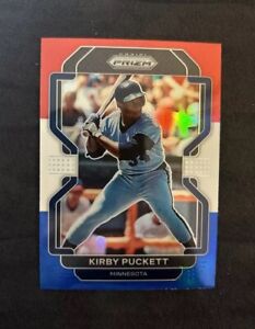 Kirby Puckett 2021 Panini Prizm Red/White/Blue Parallel #228 Minnesota Twins