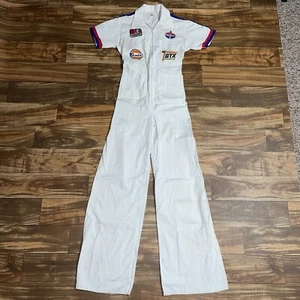 Vintage Gulf Gasoline Oil Uniform Overall Overall Mechaniker Anzug Damengröße 5 " - Bild 1 von 24