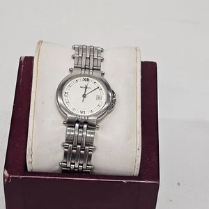 Movado silberweißes Zifferblatt Schweizer Uhrwerk silberfarbene Uhr 84-36-829 - 6,25" - Bild 1 von 8
