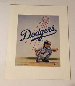 Los Angeles Dodgers Team Lithograph Print Kelly Russell Studios 1994 14"x 11"  - Picture 1 of 1
