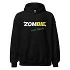 Funny Logo Hoodie Zombie Eat Flesh Midweight Belnded Cotton Unisex Pullover