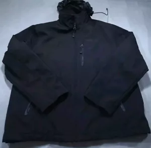 Tumi Jacket Mens Large Black Coat Modern Fit Travel T-tech Outdoor Hooded - Picture 1 of 12