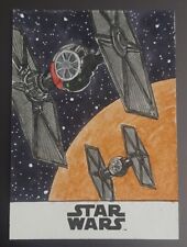 2019 Topps Star Wars Saga Tie Fighter Sketch Art Card By Shaow Siong 1/1