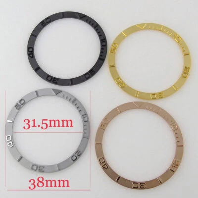 38mm*31.5mm Flat Watch Bezel Insert Steel Material For SKX007 SKX009 Model Watch - Image 1 of 4