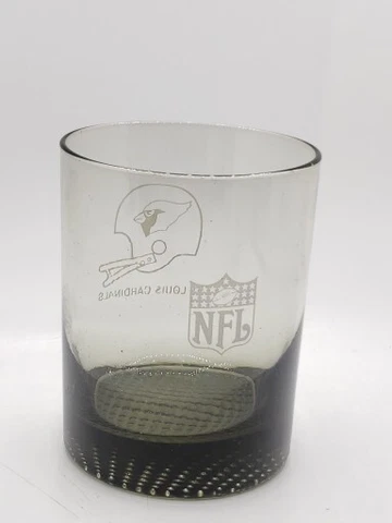 St Louis Cardinals VINTAGE 1980'S NFL ROCKS  GLASS  Smokey Gray Rare! Cover