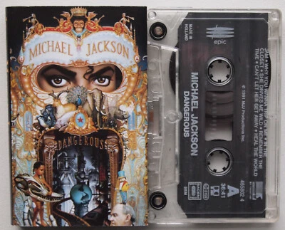 MICHAEL JACKSON - DANGEROUS (EPIC 4658024) 1991 EUROPE CASSETTE TAPE RARE - Image 1 of 4