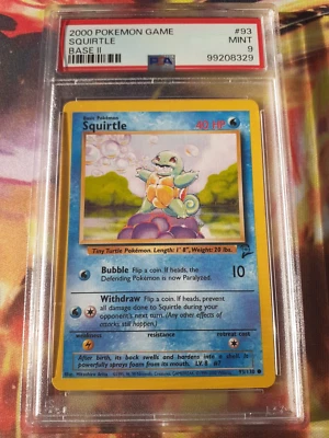 2000 Pokemon Base Set 2 Squirtle #93 Common PSA 9 Mint - Image 1 of 4