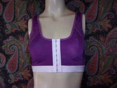 Фиолетовый закрытый медицинский поддерживающий бюстгальтер большого размера спереди размер 2XL - Изображение 1 из 4