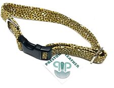 Leopard Print Dog Collar 7-12" Neck x 5/8 Wide Small or Med Breed by Preston OBO