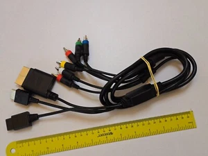 MICROSOFT XBOX 360 NINTENDO WII PLAYSTATION 1 2 3 COMPONENT HD TV CABLE AV LEAD - Picture 1 of 4