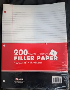 Vintage APP 200 College Ruled Sheets Note Book Paper - Picture 1 of 2
