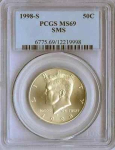 1998-S Kennedy Half Dollar PCGS MS69 SMS - Picture 1 of 2