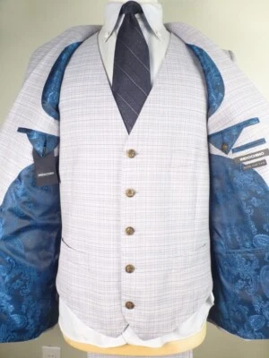 Indochino 3-piece Suits 38S W34 Plaid Excellent Condition Linen - Image 1 of 4