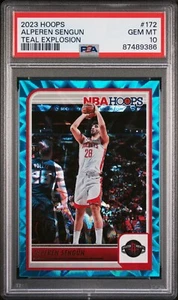 Aros de la NBA Panini 2023 Alperen Sengun #172 Teal Explosion PSA 10 gemas como nuevos. - Imagen 1 de 2