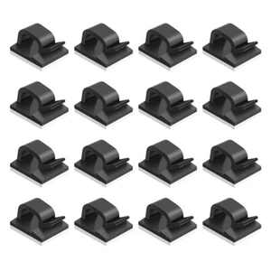 200 Pcs Clamp Line Card Self-adhesive Cable Management Clips Cord Organizer - Afbeelding 1 van 12