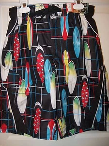 Hang Ten B Surfboard Swim Suit Board Trunks Shorts Boys Size 10 / 12 Medium NWT - Picture 1 of 2