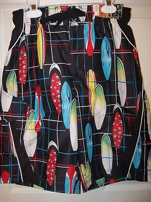 Terno de natação Hang Ten prancha de surf carga baús shorts meninos tamanho XL 18/20 novo com etiquetas  - Imagem 1 de 2