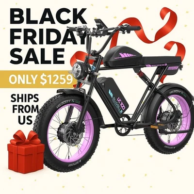 Bluvall 20" FatTire Electric Bike 39MPH 3000W 52V 43Ah Mountain Ebike Adults - Image 1 of 4