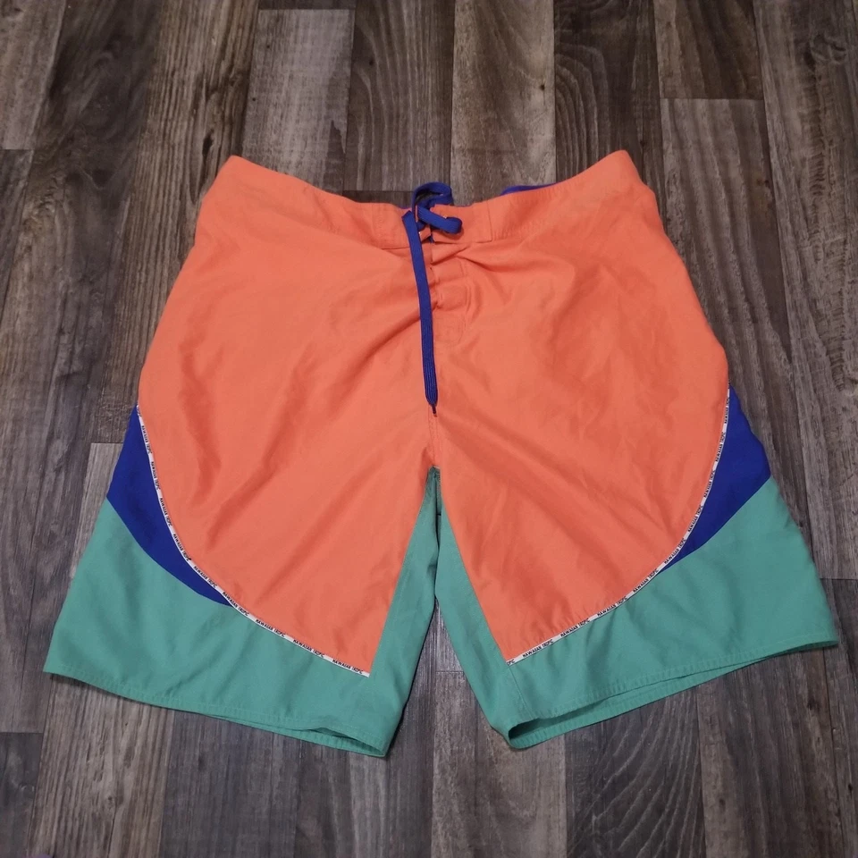Hawaiian Tropic Swim Shorts Mens XL Swim Trunks Adult Orange/Green/Blue - Image 1 of 4