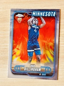 2024-25 Topps Chrome - Rob Dillingham #165 rifrattore Rookie RC Timberwolves - Foto 1 di 2
