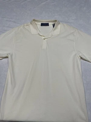 Polo John Ashford blanco marfil talla grande para hombre 100 % algodón Foto 1 de 3