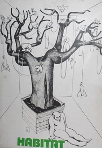 Vintage signierter Druck / Poster / Collage surrealistische Komposition - Bild 1 von 12