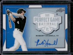 Robert Hassell III 2019 Leaf Metal Perfect Game National Showcase Blue Auto /20 - Picture 1 of 2
