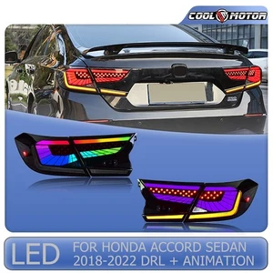 RGB LED Tail Light For Honda Accord 2018 2019 2020 2021 2022 Rear Lamps Assembly - Picture 1 of 21