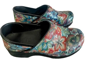Dansko Professional Clogs Multi  Floral Pattern Nursing Comfort Shoes SZ 37/6.5 - Picture 1 of 6