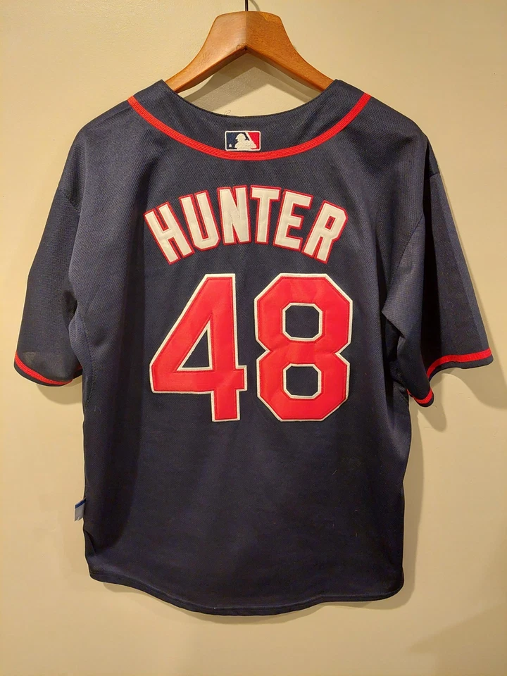 Torii Hunter #48 Minnesota Twins Majestic MLB Baseball Jersey Size 44 Sewn-On - Image 1 of 4